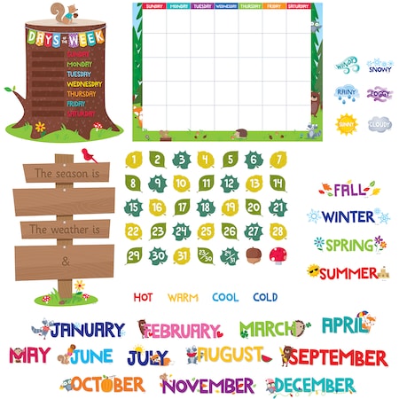 Creative Teaching Press Woodland Friends Calendar Bulletin Board Set 8006